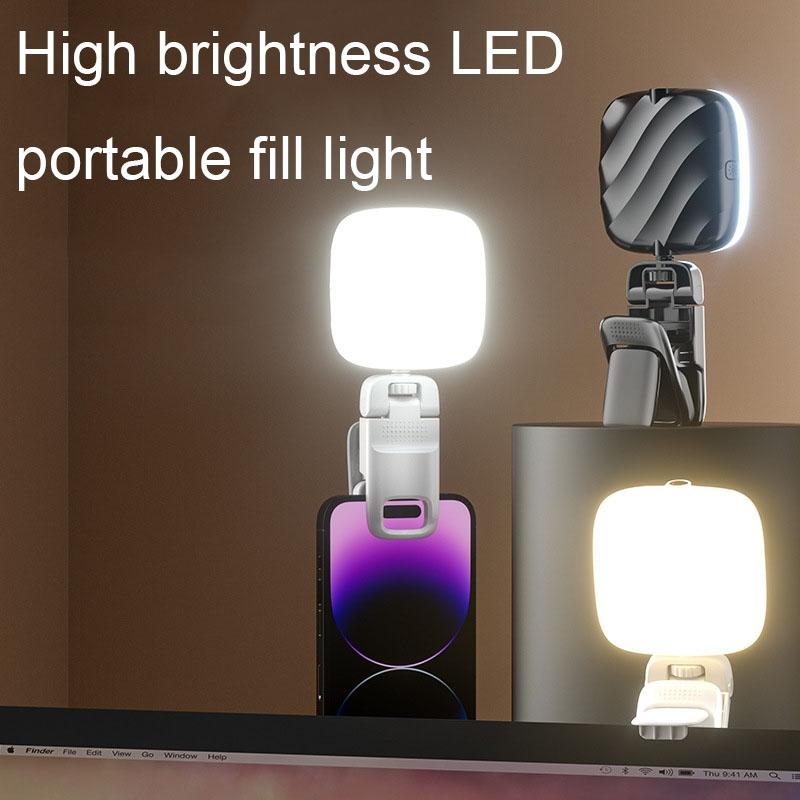 Usb Charging Led Beauty Fill Light for Mobile Phone Live Camera - White
