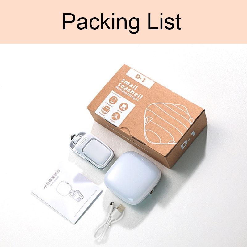 Usb Charging Led Beauty Fill Light for Mobile Phone Live Camera - White