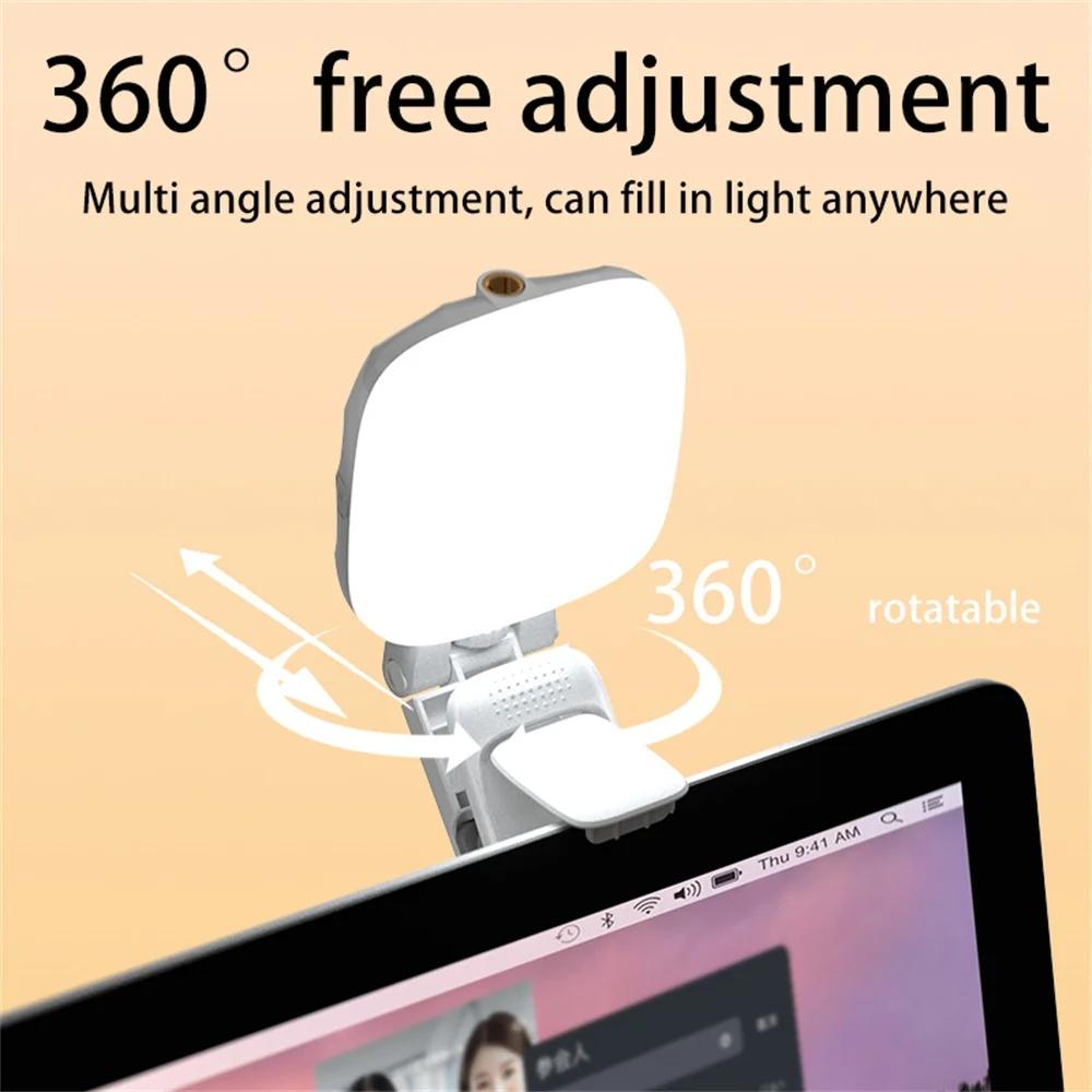 Usb Charging Led Beauty Fill Light for Mobile Phone Live Camera - White