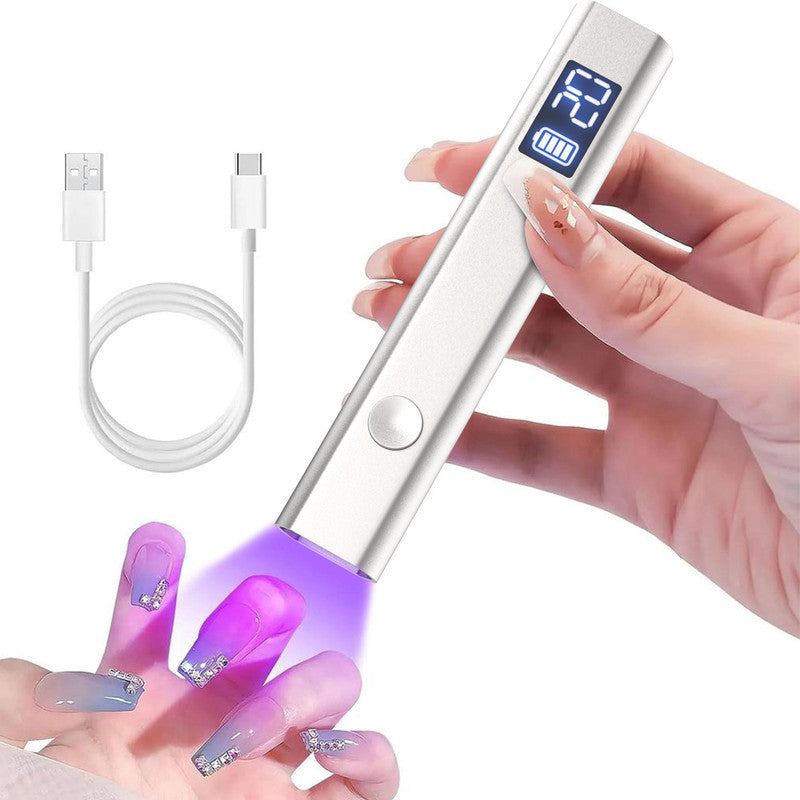 Silver Handheld UV LED Nail Curing Pen