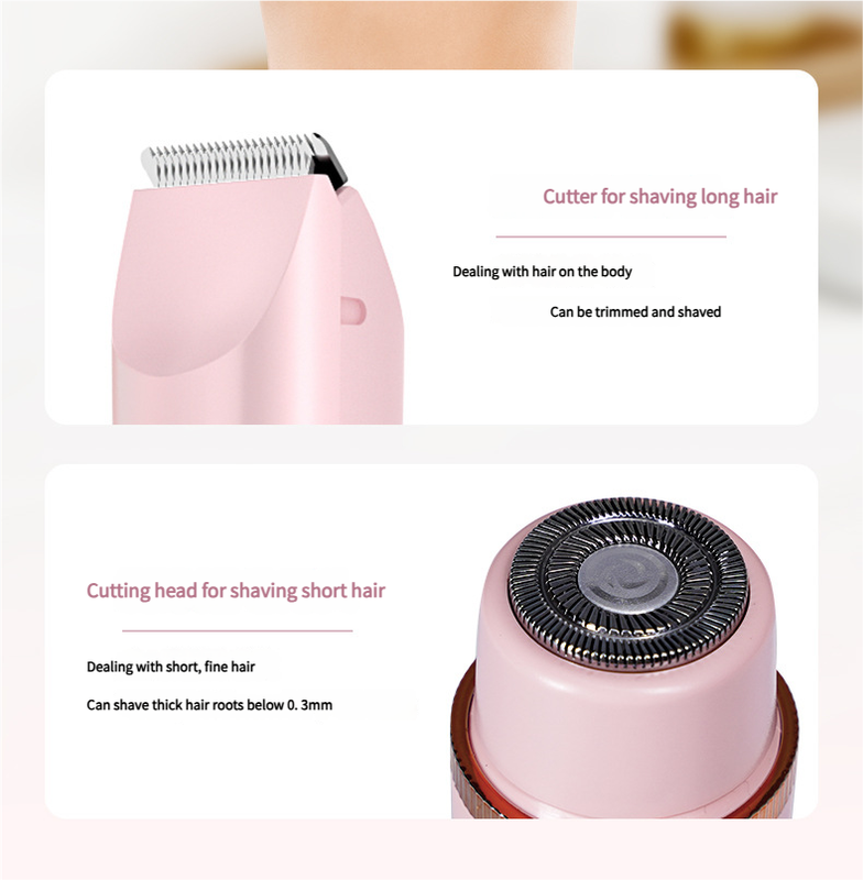 Pink Dual-Head Electric Hair Trimmer