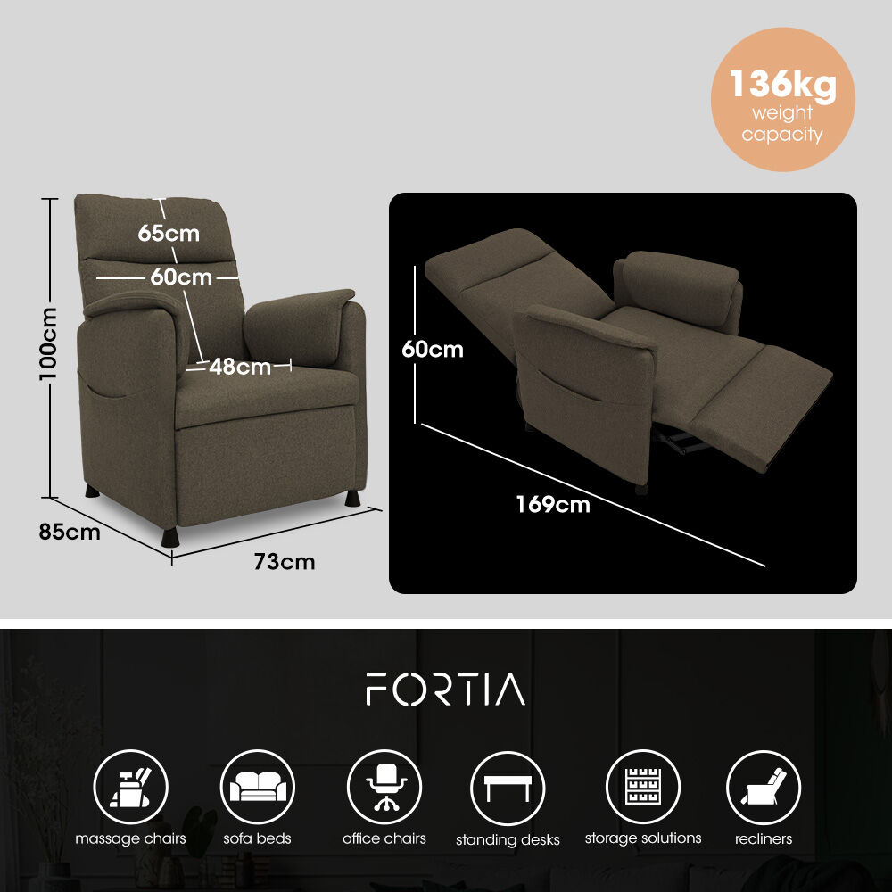 Beige Fortia Electric Recliner