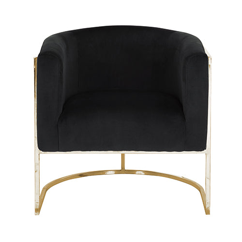 Black Vintage Velvet Armchair