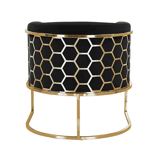 Black Vintage Velvet Armchair