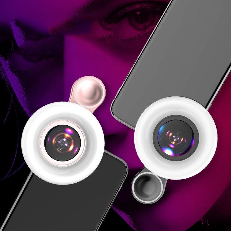 Selfie Light Macro Lens for Mobile Beauty Makeup - Pink