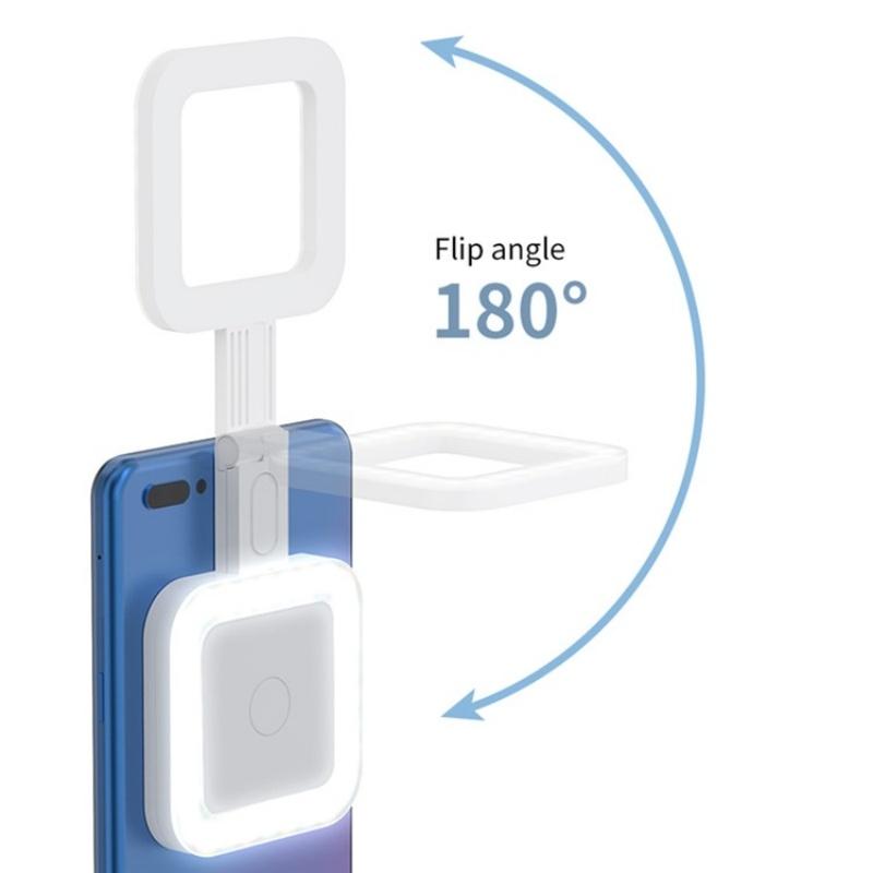 Portable Magnetic Selfie Light for Live Streaming and Skin Beauty - White