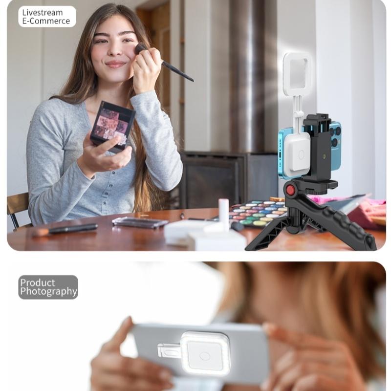 Portable Magnetic Selfie Light for Live Streaming and Skin Beauty - White