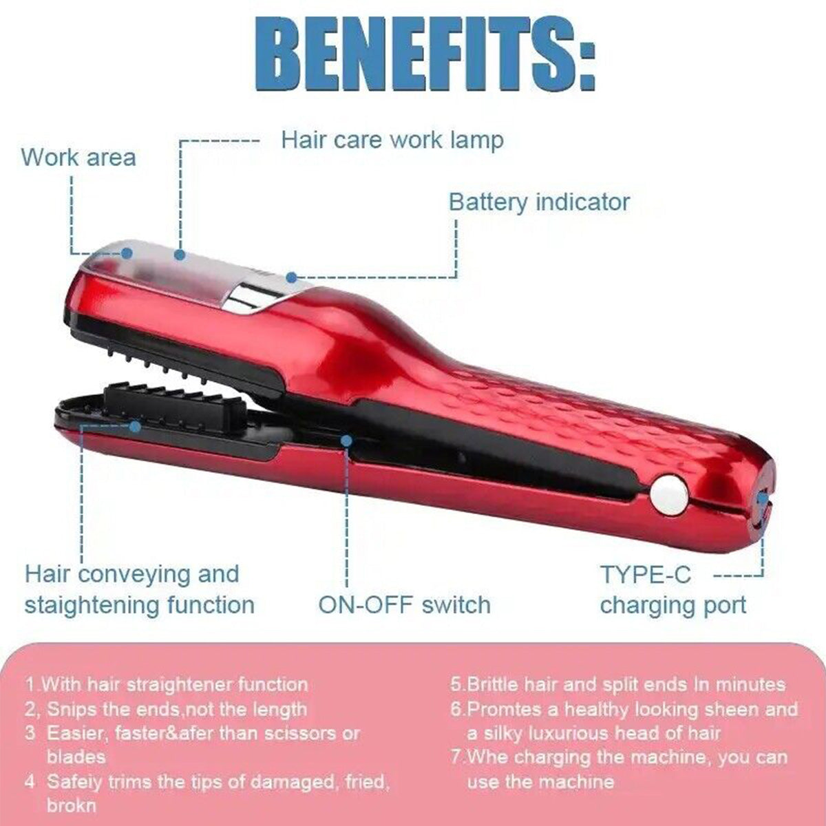 White Mini Split End Remover Hair Repair