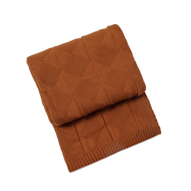 Caramel Lightweight Knit Throw