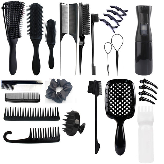 Black 27-Piece Hair Styling & Care Kit